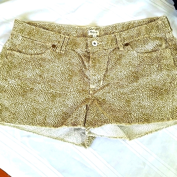 NWOT MADEWELL FOR ANTHROPOLOGIE SAFARI DOT COTTON SHORTS THIN&SOFT SZ 31 - Picture 5 of 14